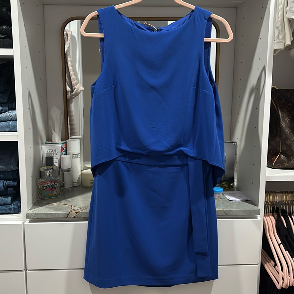 Halston dress with faux front tuck style